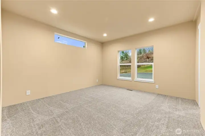 Spacious primary bedroom