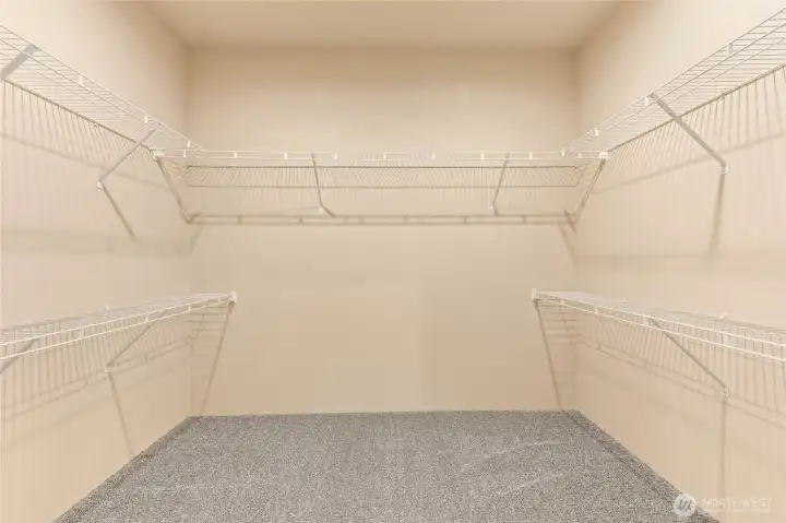 Large walk-in closet in the primary room