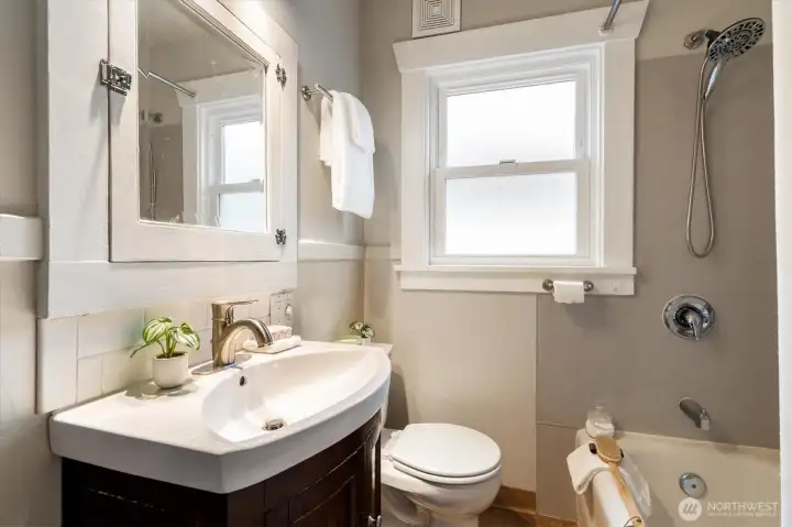 First floor full bathroom