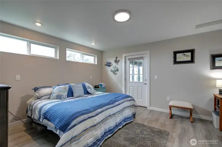 Primary suite also leads out to the enclosed sun room.