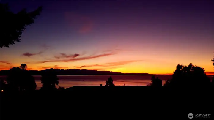 Sunset from the rear deck