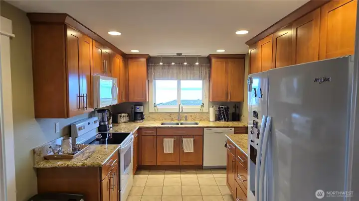 Upstairs kitchen with a view also!