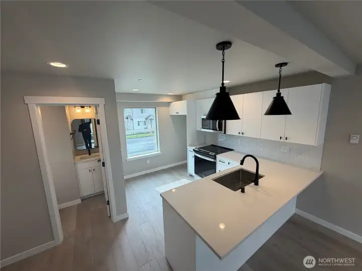 Subject property. Locally manufactured cabinets throughout