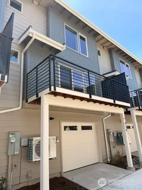 Subject property. Garage and deck