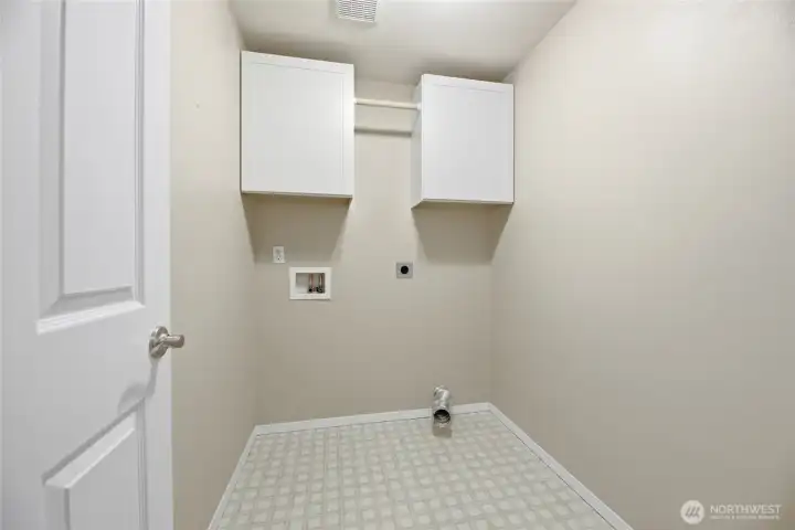 Upstairs laundry room