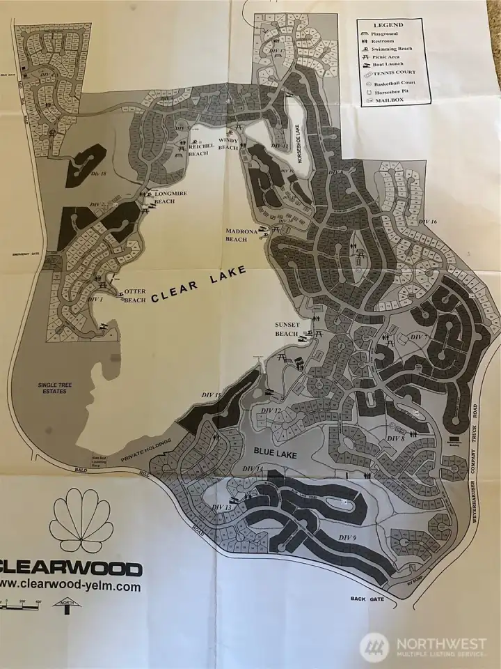 Map of the Clearwood community