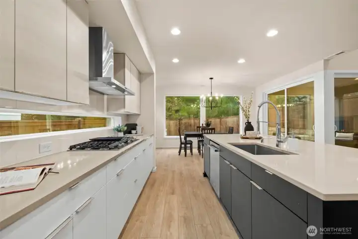 Gourmet Kitchen view from Butler Pantry