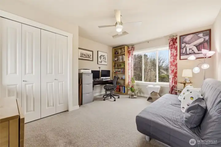 Sprawling top floor bonus room or private work-from-home office with plenty of storage.