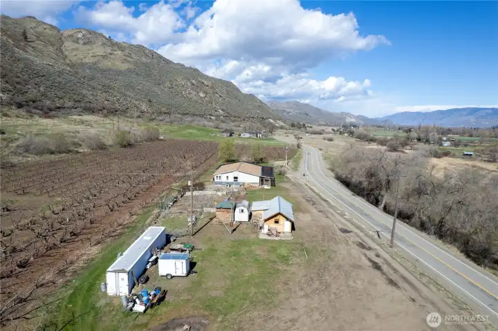 Ariel view facing north