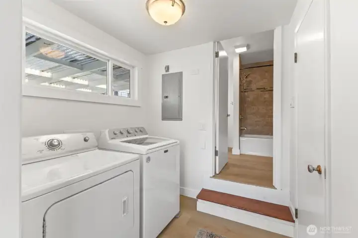 Laundry room Washer and dryer are included