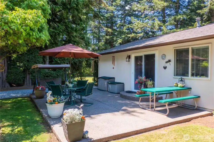 Relax on spacious patio. Relax on spacious patio.