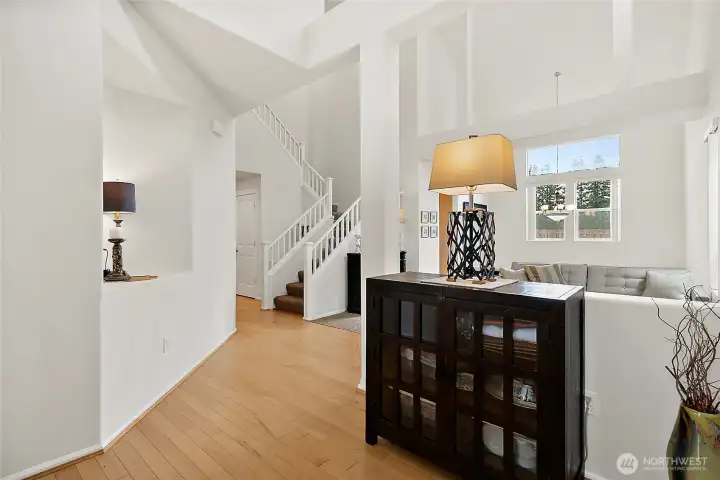 Once inside - soaring ceilings, lots of light and open spaces