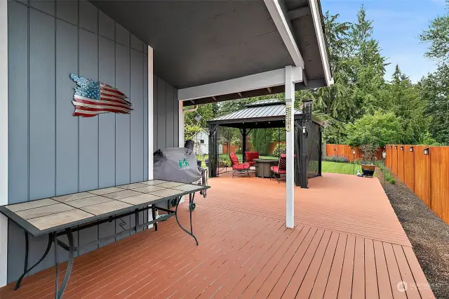 Back deck of the kitchen.