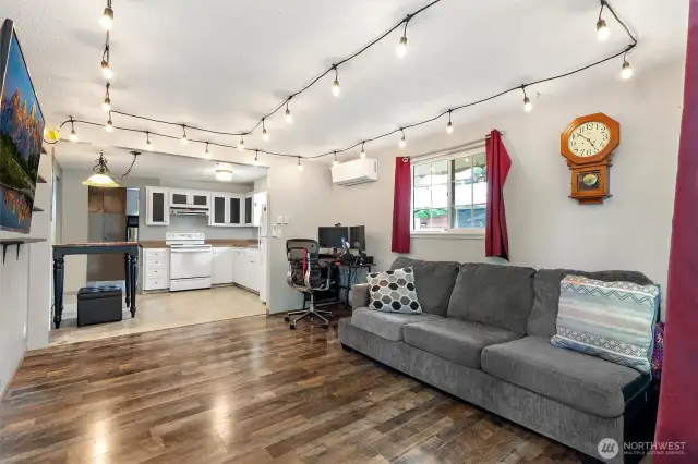 Living Room with high-end LVP flooring.