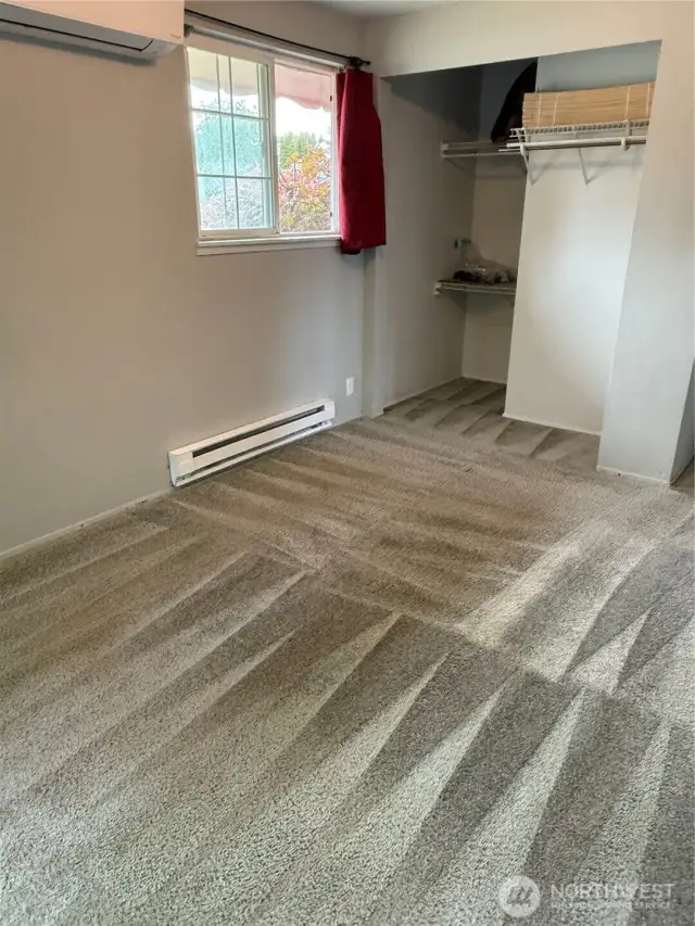 Main Bedroom closet storage.  Carpets have been professionally deep cleaned.
