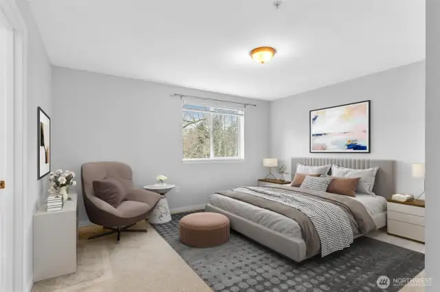Virtual staging primary bedroom