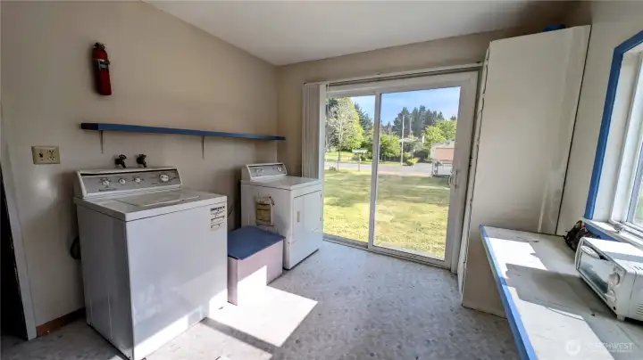 Light filled laundry/utility room.