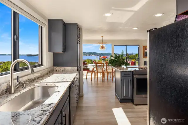 A fantastic west facing view while you do the dishes.