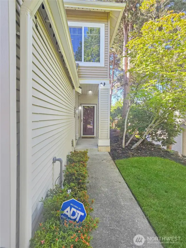 Access to front door. No neighbors with area for outdoor engagement.