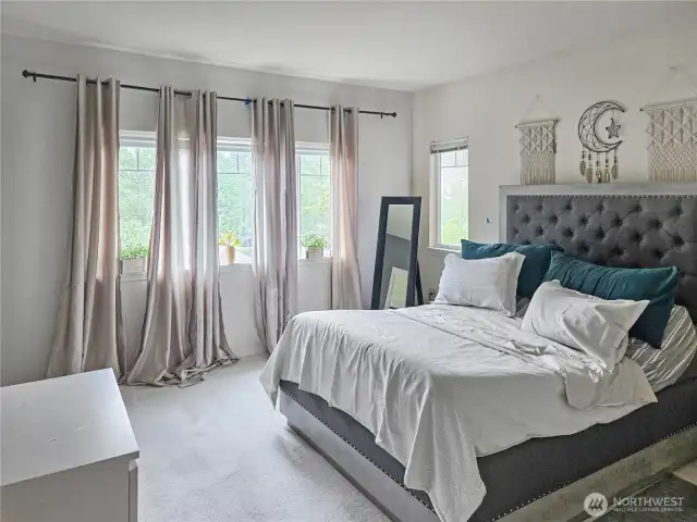 Very large primary bedroom with South facing window.