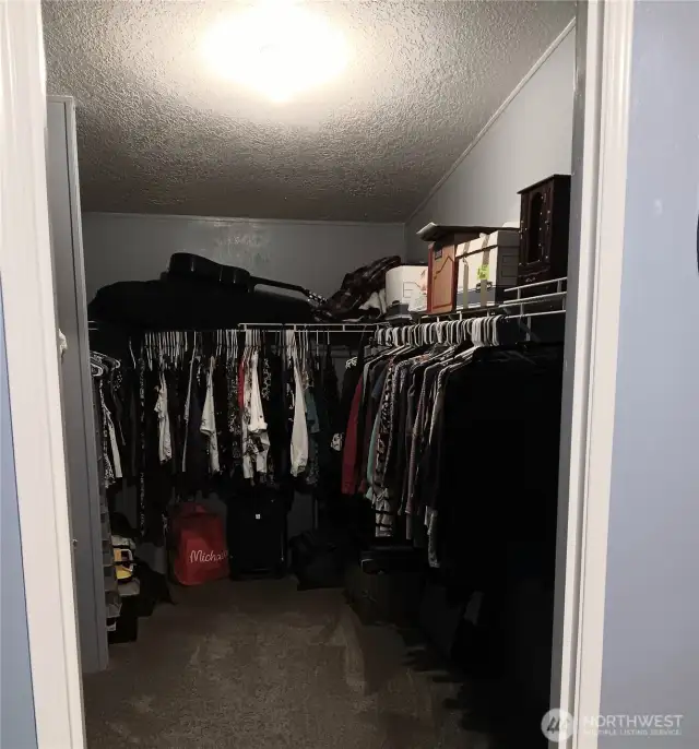 Huge primary walk-in closet!
