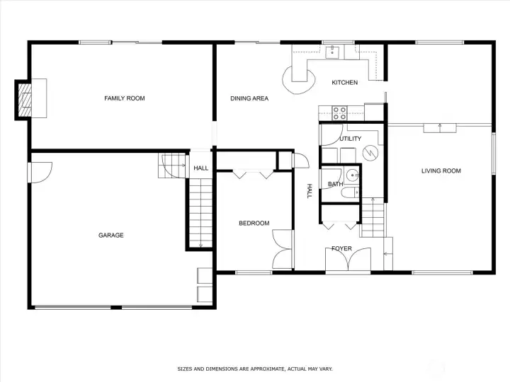 This was the original layout of the home.  No add-ons or converted attics.  Room off the entry works as a great office, or a 7th bedroom!