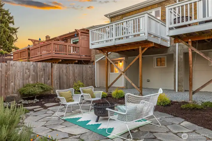 Lower level garden space.