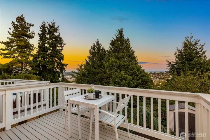 Views are sublime at dusk.