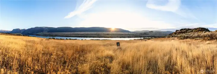 The amazing view toward the Columbia River from Lot 8 in the Meadows