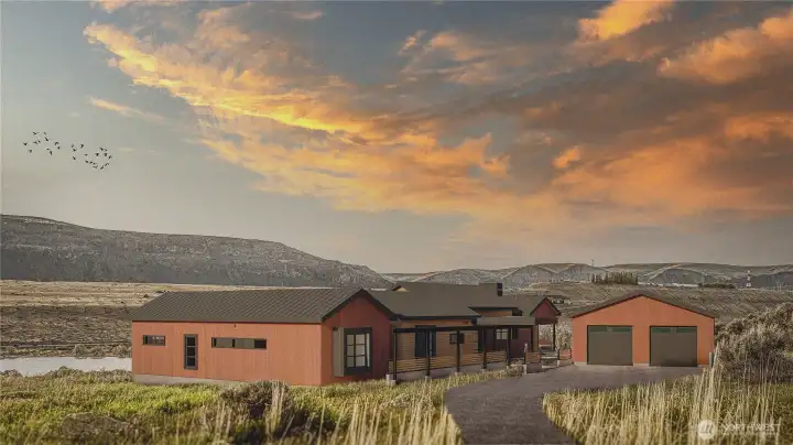 Rendering of the Home Plans for Lot 8 in the Meadows