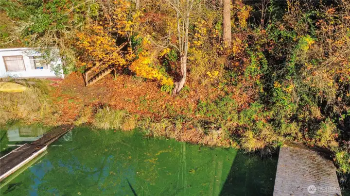 Stairs that lead to Dock