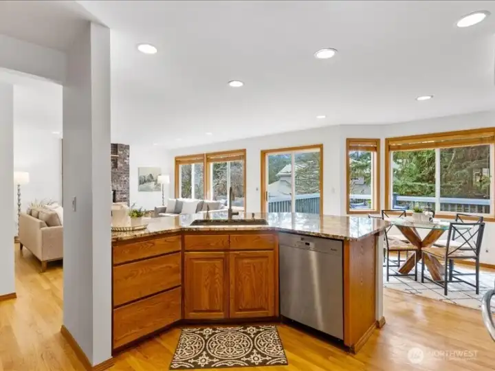 OPEN KITCHEN WITH PLENTY OF NATURAL LIGHT