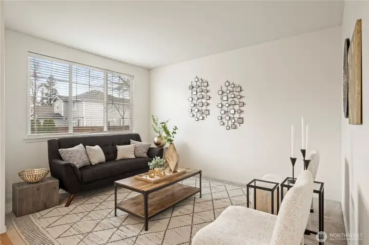 Living room sits to the left as you enter