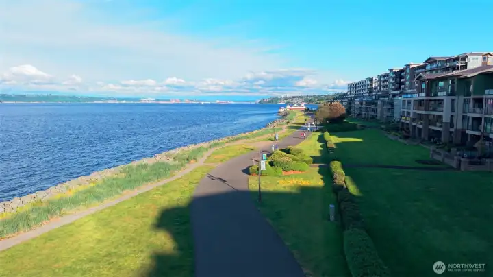 This vibrant waterfront corridor connects a series of public parks, including Jack Hyde Park, Chinese Reconciliation Park, and Dickman Mill Park, each offering unique green space and water views.