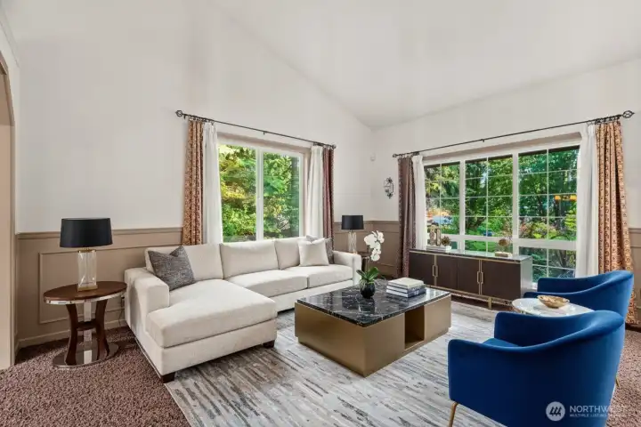 AI stagged living room