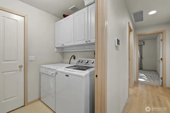 Utility room and access to garage