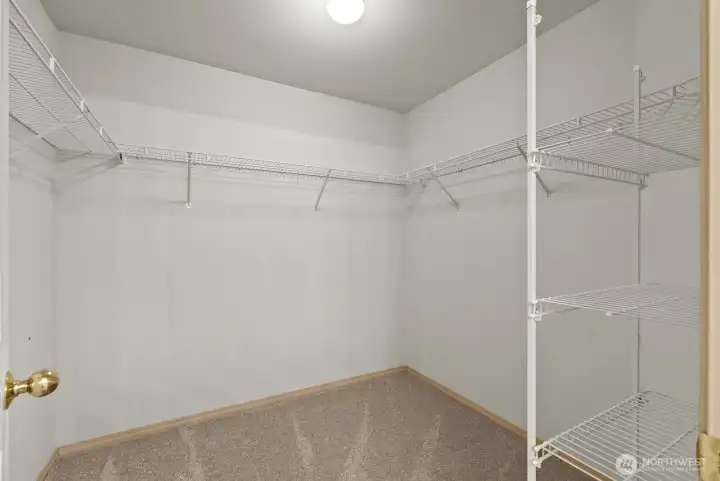 primary suite walk in closet