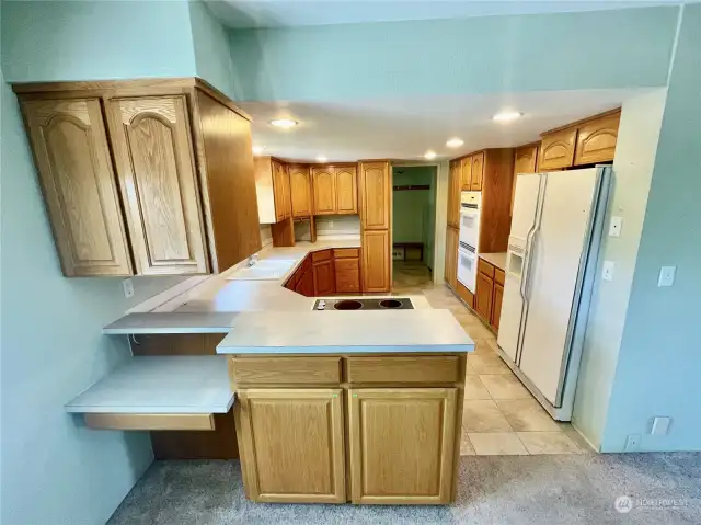spacious kitchen with ample storage