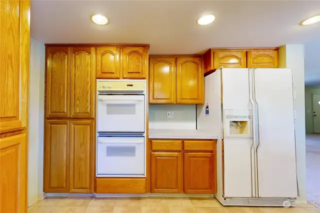 kitchen with double ovens