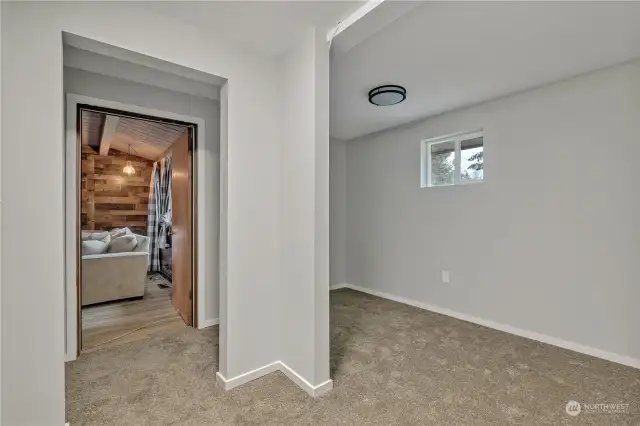 Finished Space Looking into main house family room