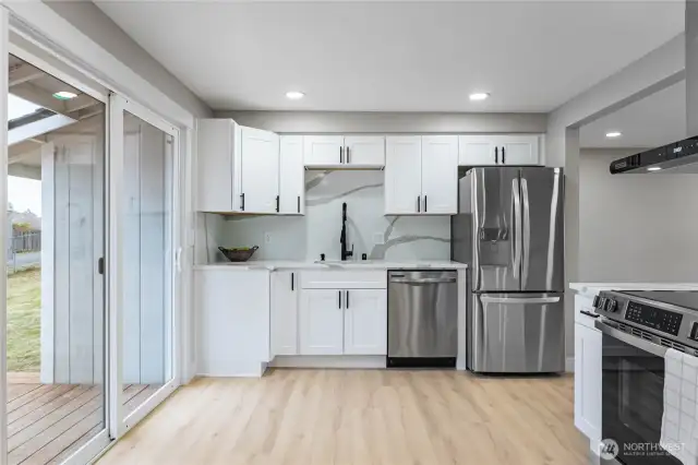 Brand new stainless steel appliances convey