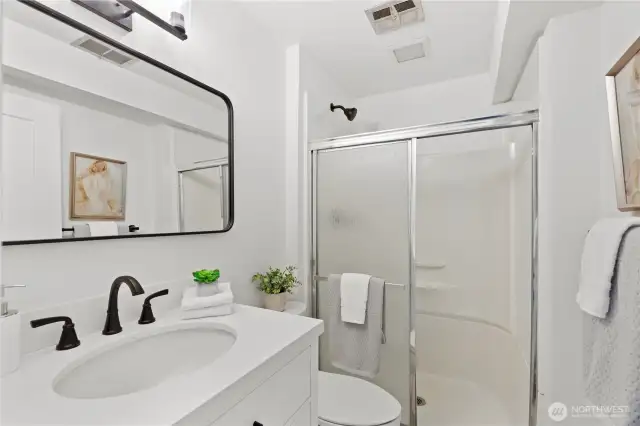 Remodeled en suite bathroom in bedroom 3