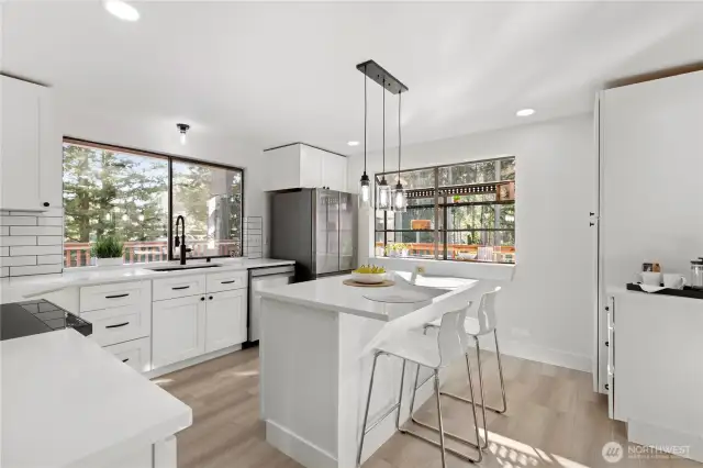 Remodeled kitchen with modern design