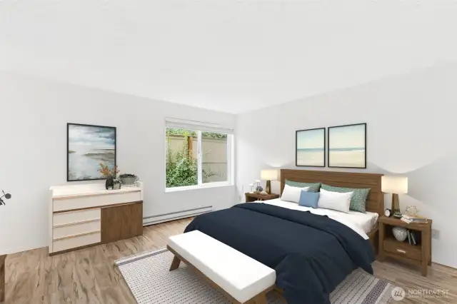 Virtually Staged Bedroom