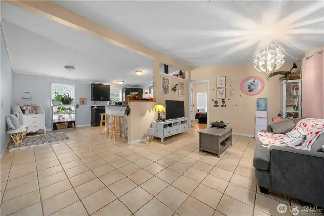 ADU living and kitchen area.