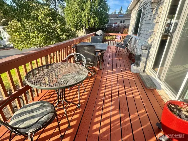 Beautiful deck with amazing views of The Belmor's private 9 hole, Par 3 golf course. Residents play for FREE!