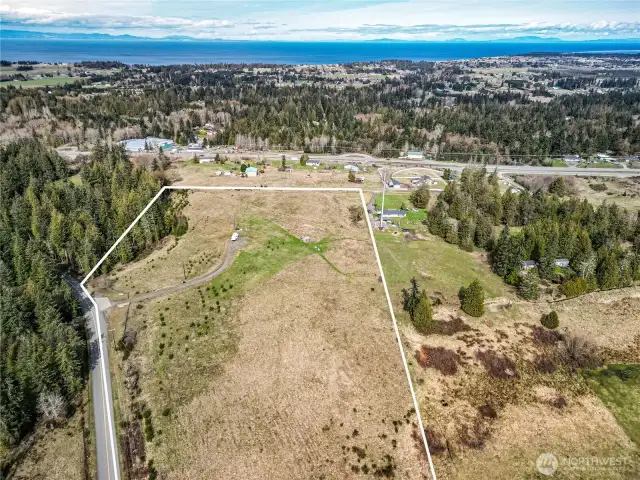 Looking north