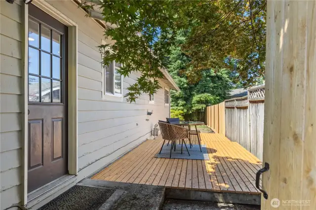 Deck off kitchen