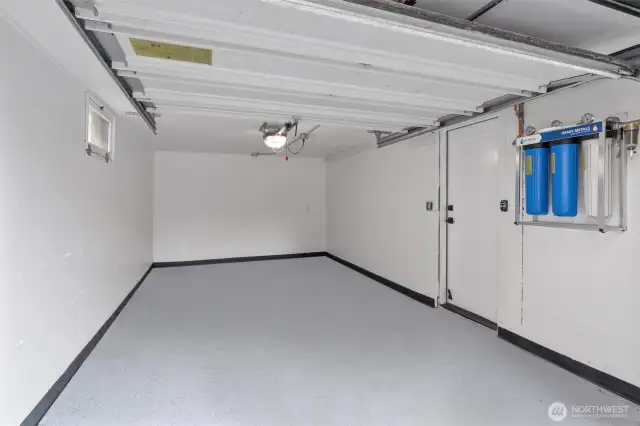 Whole house water filtration system & one car garage.