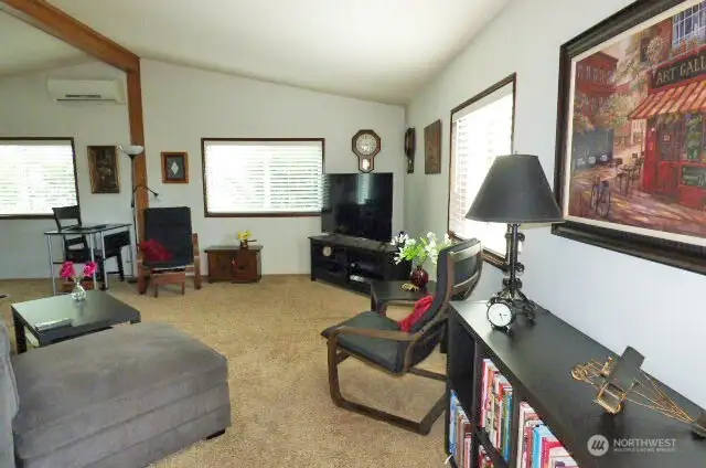 Another view of the living room. Notice the mini-split too.